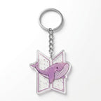 BTS Whalien Purple Logo Keychain
