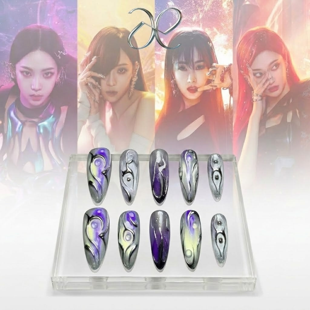 AESPA Purple Concept Multi-Design Press-On Nails