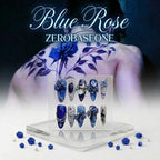 ZB1 Gunwook MAMA 2025 Blue Rose Press-On Nails