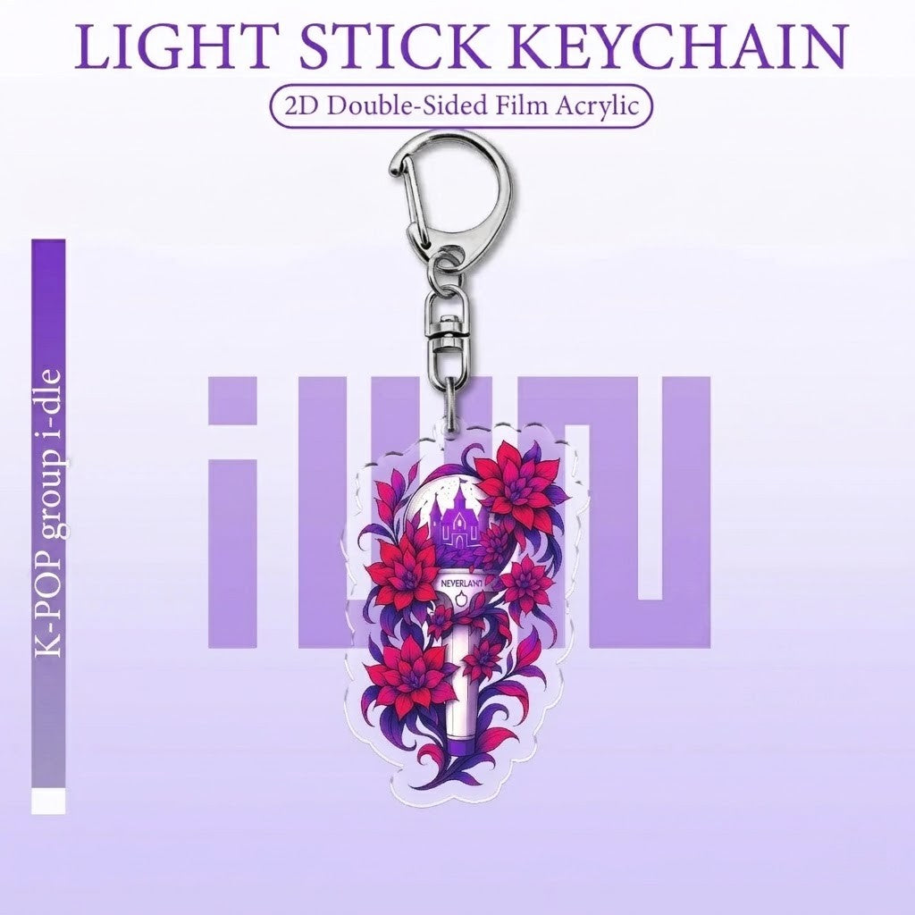 Girl Group Floral Lightstick Keychain
