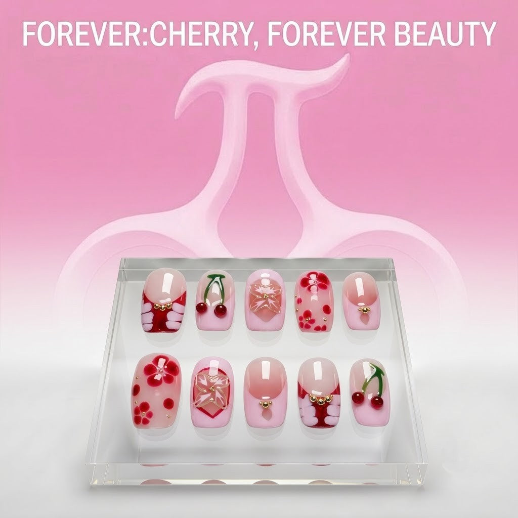Wonyoung Forever Cherry Press-On Nails (Ver. 1)