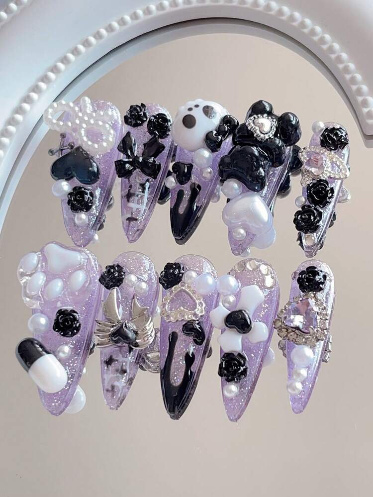 MEOVV Purple Feline Press-On Nails
