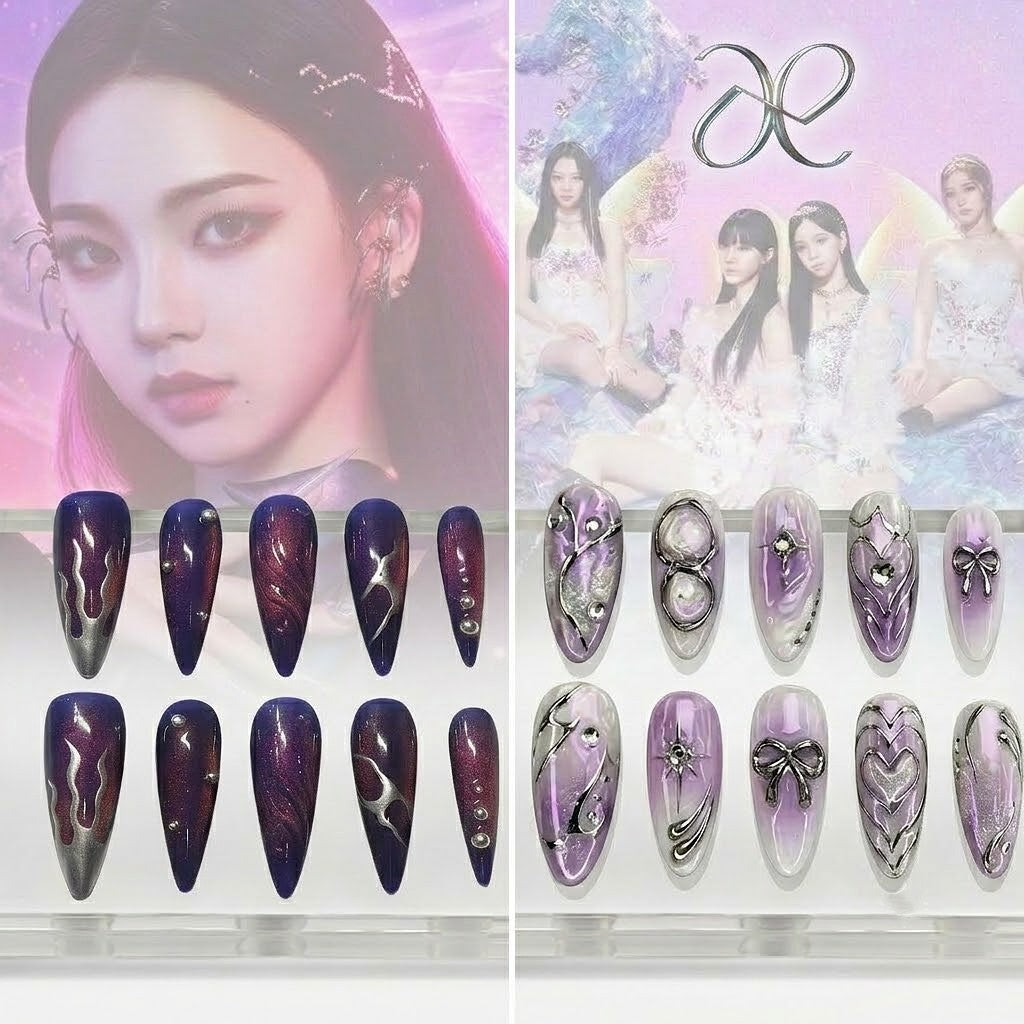 AESPA Purple Concept Multi-Design Press-On Nails