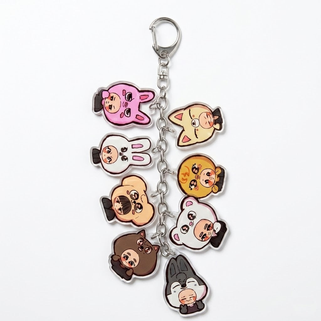 8-Member Mascot Keychain – Wissi Space