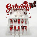 KATSEYE "Gabriela" Royal Crimson Press-On Nails
