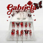 KATSEYE "Gabriela" Royal Crimson Press-On Nails
