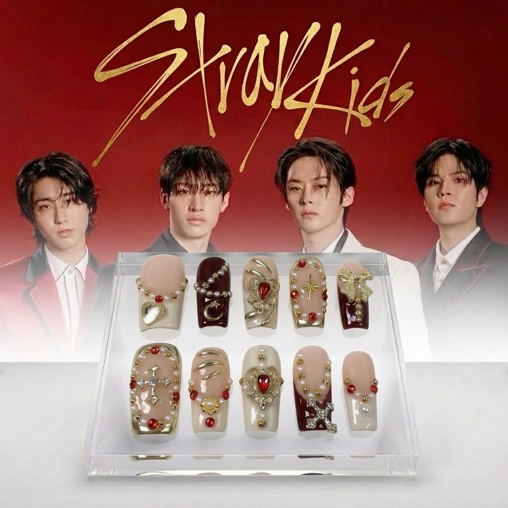 Stray Kids Imperial Met Gala Press-On Nails