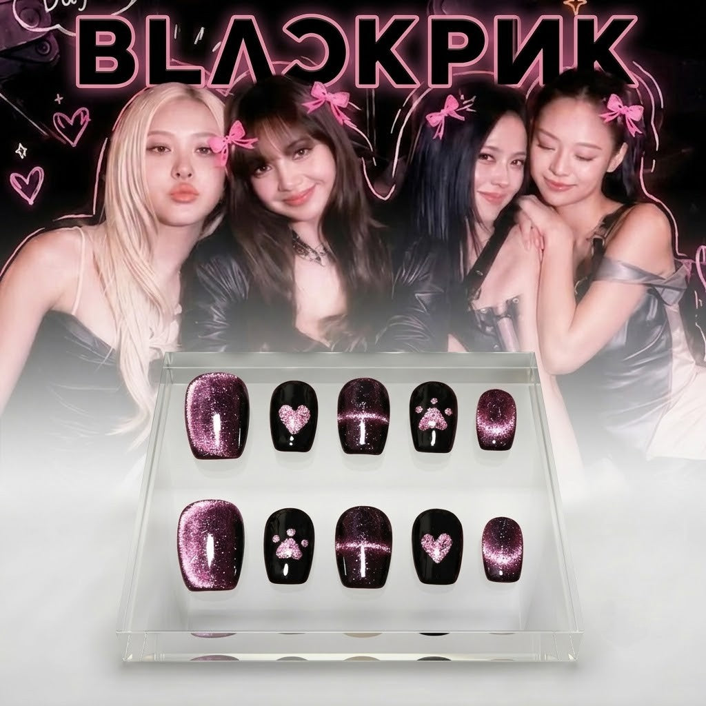 BLACKPINK Cute Cat-Eye Nails