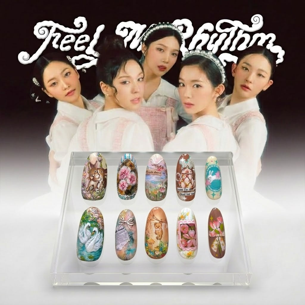Red Velvet Feel My Rhythm Balletcore Press-On Nails