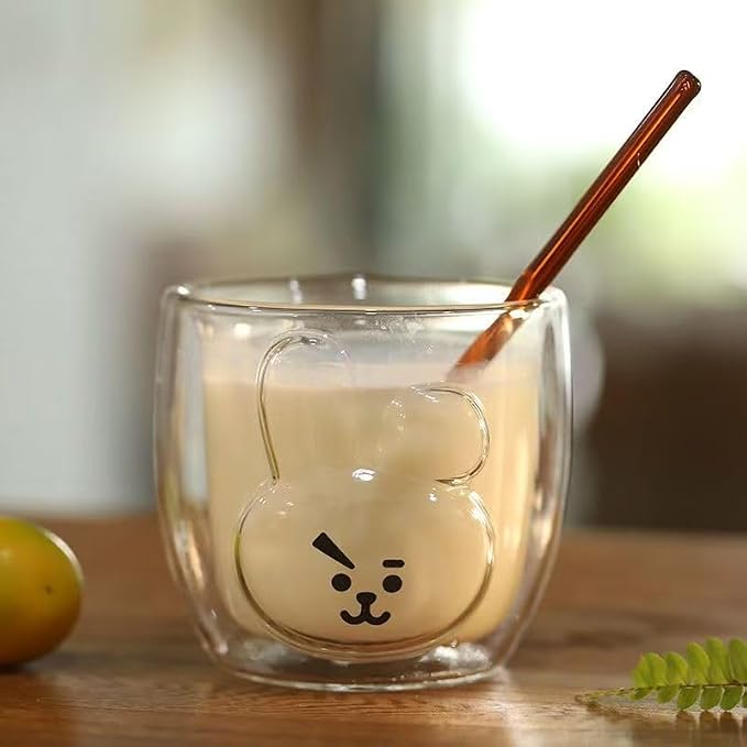BT21 "Fill Me Up" 3D Double-Wall Glass