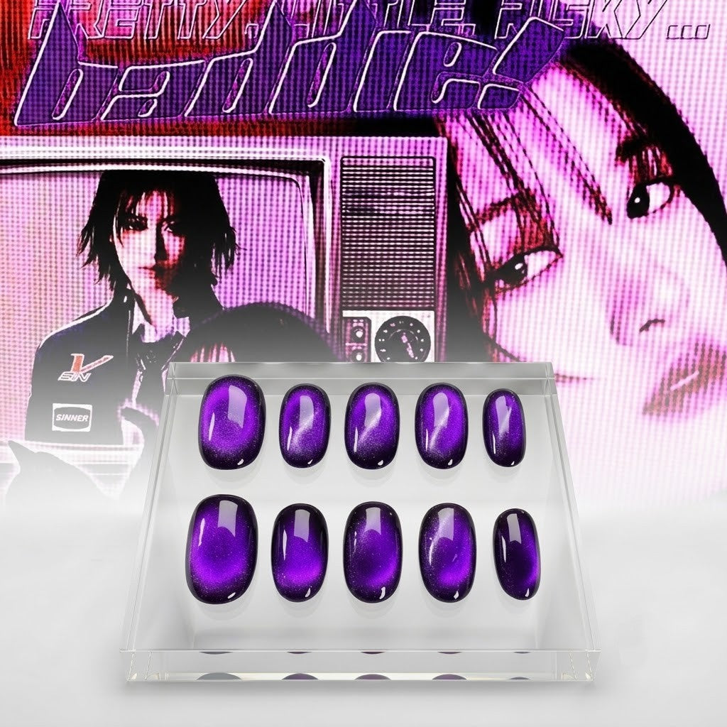 IVE Yujin Resemblance Velvet Purple Nails
