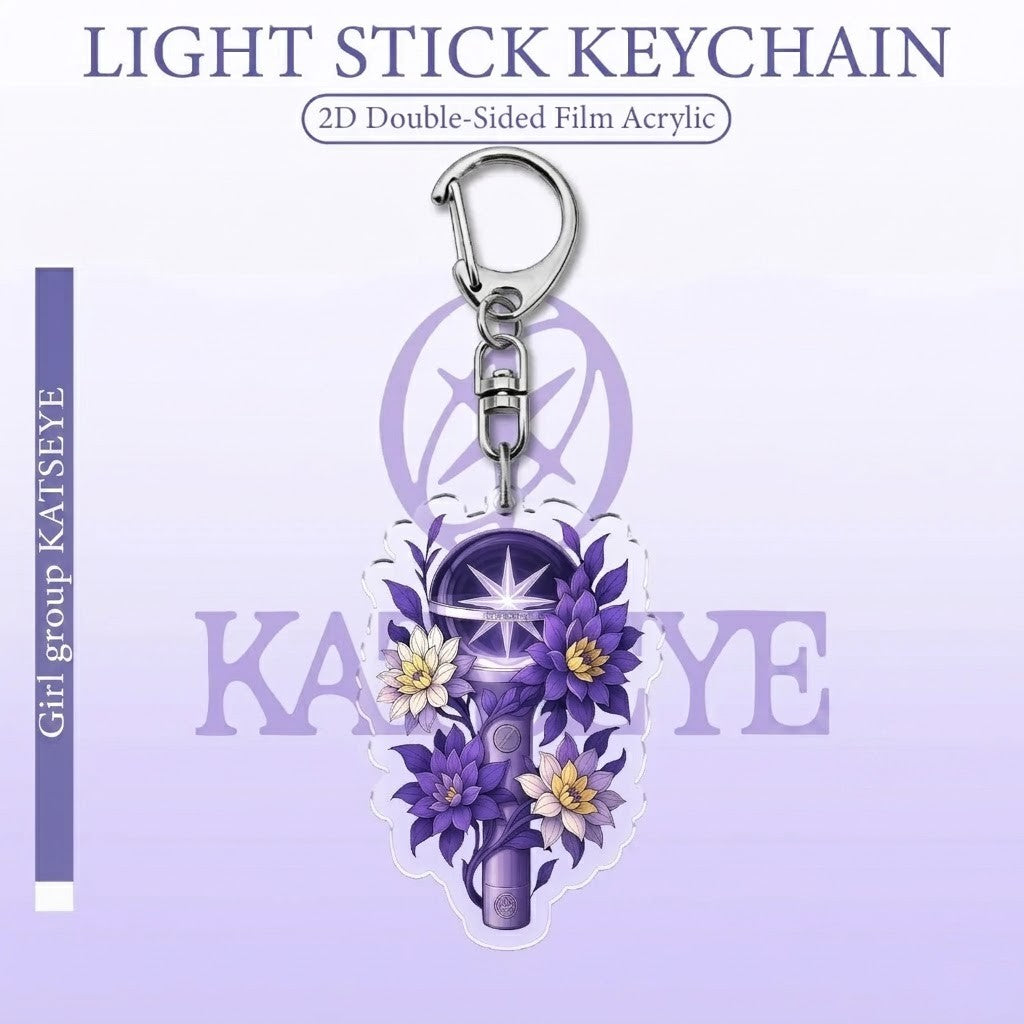 Girl Group Floral Lightstick Keychain