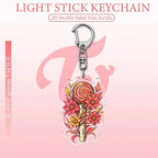 Girl Group Floral Lightstick Keychain