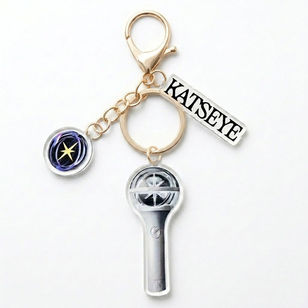 KATSEYE Golden Identity Keyring