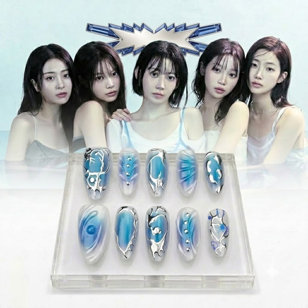 LE SSERAFIM Pure Water Press-On Nails