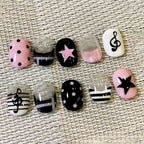 ILLIT Polka Dot & Bow Press-On Nails