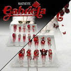 KATSEYE "Gabriela" Royal Crimson Press-On Nails