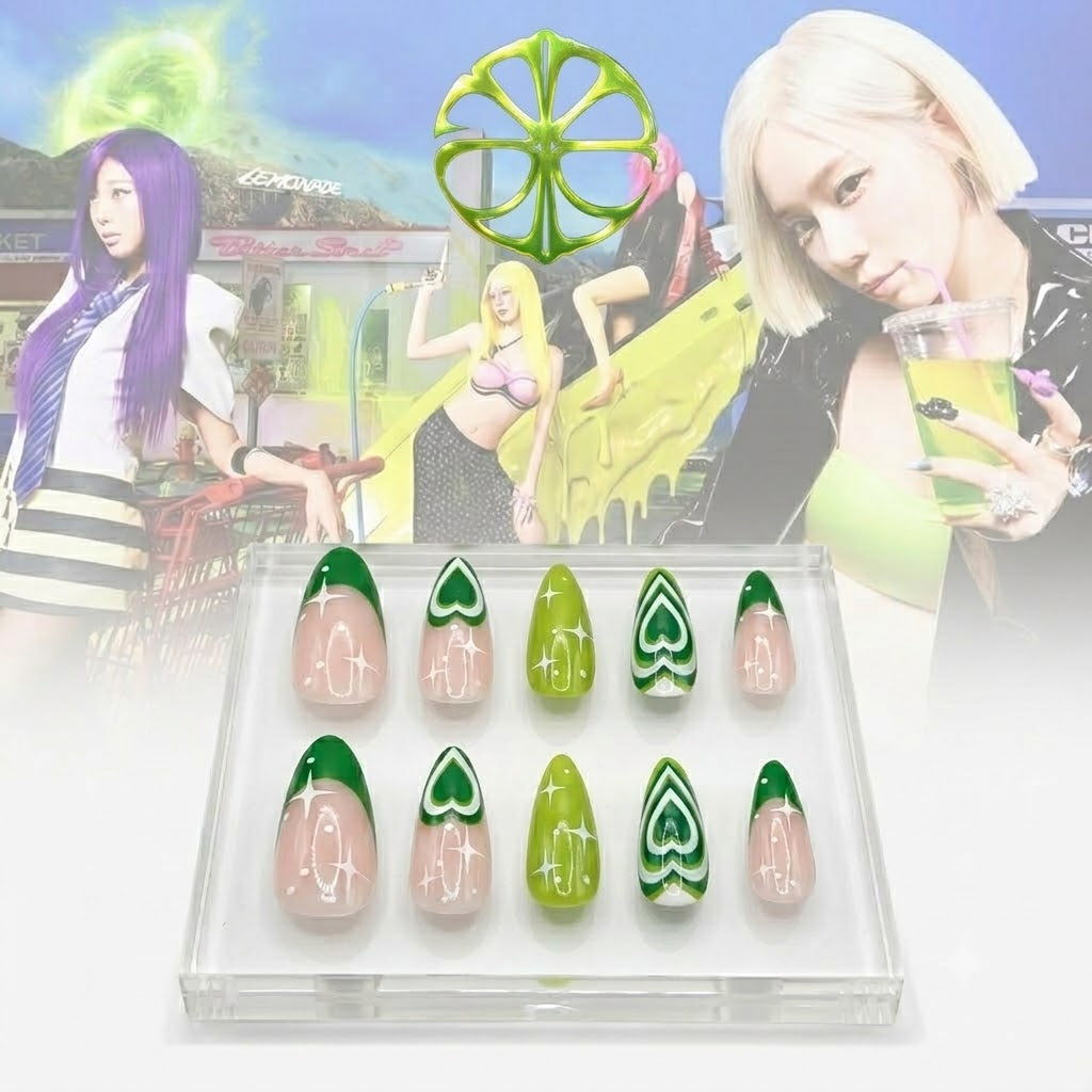 AESPA Lemonade Retro Press-On Nails