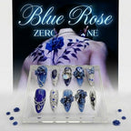 ZB1 Gunwook MAMA 2025 Blue Rose Press-On Nails
