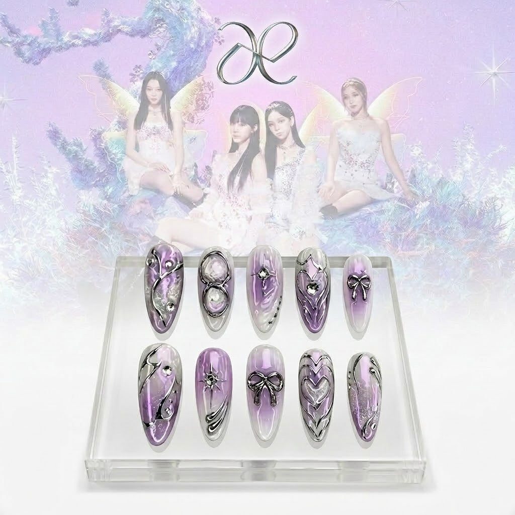 AESPA Purple Concept Multi-Design Press-On Nails