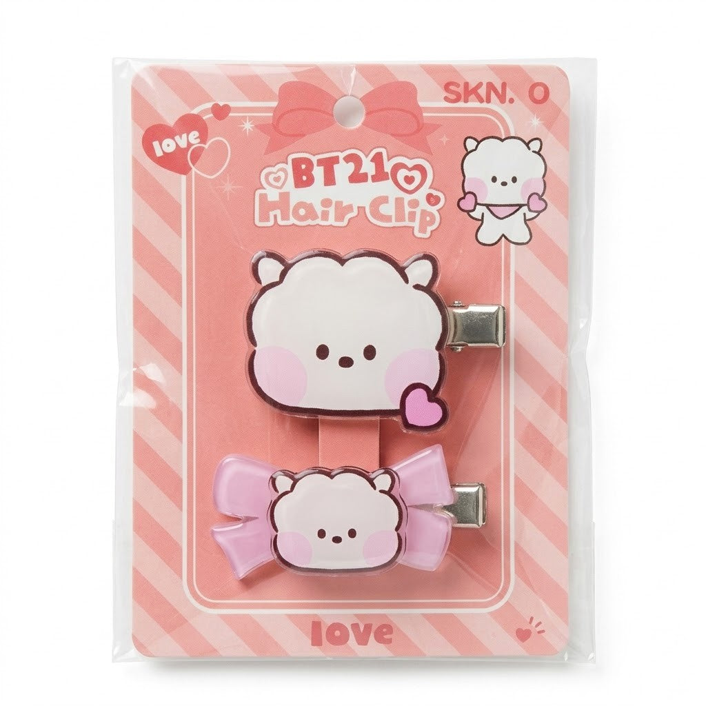 BT21 Hair Clip Sets