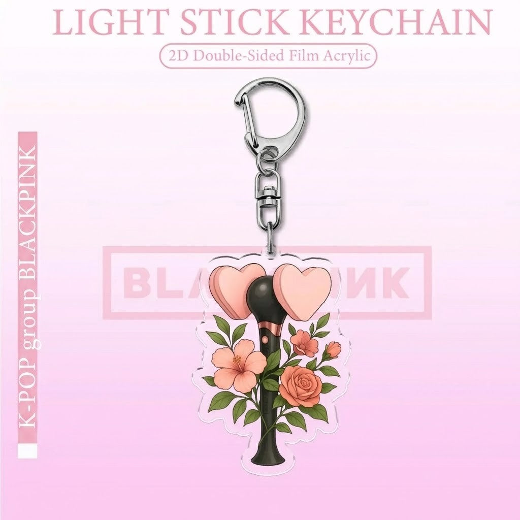 Girl Group Floral Lightstick Keychain