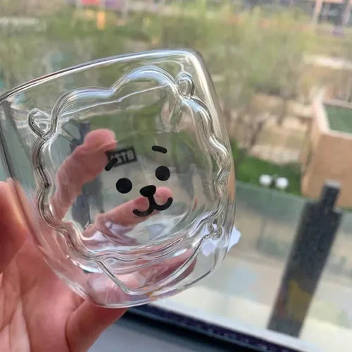 BT21 "Fill Me Up" 3D Double-Wall Glass