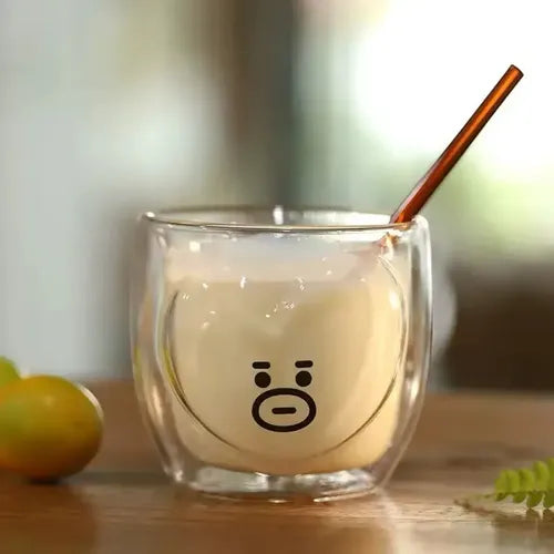 BT21 "Fill Me Up" 3D Double-Wall Glass
