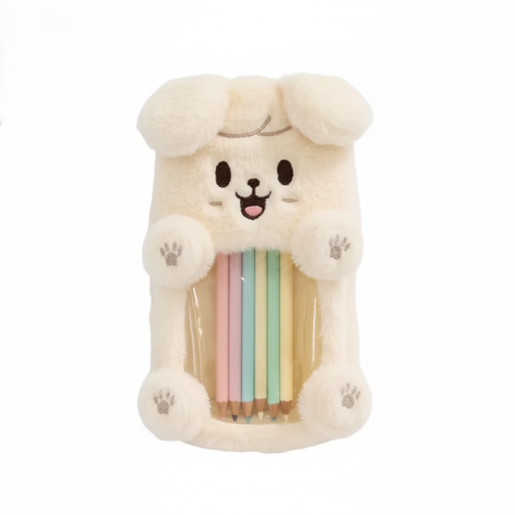 SKZOO Plush Transparent Pencil Case Set