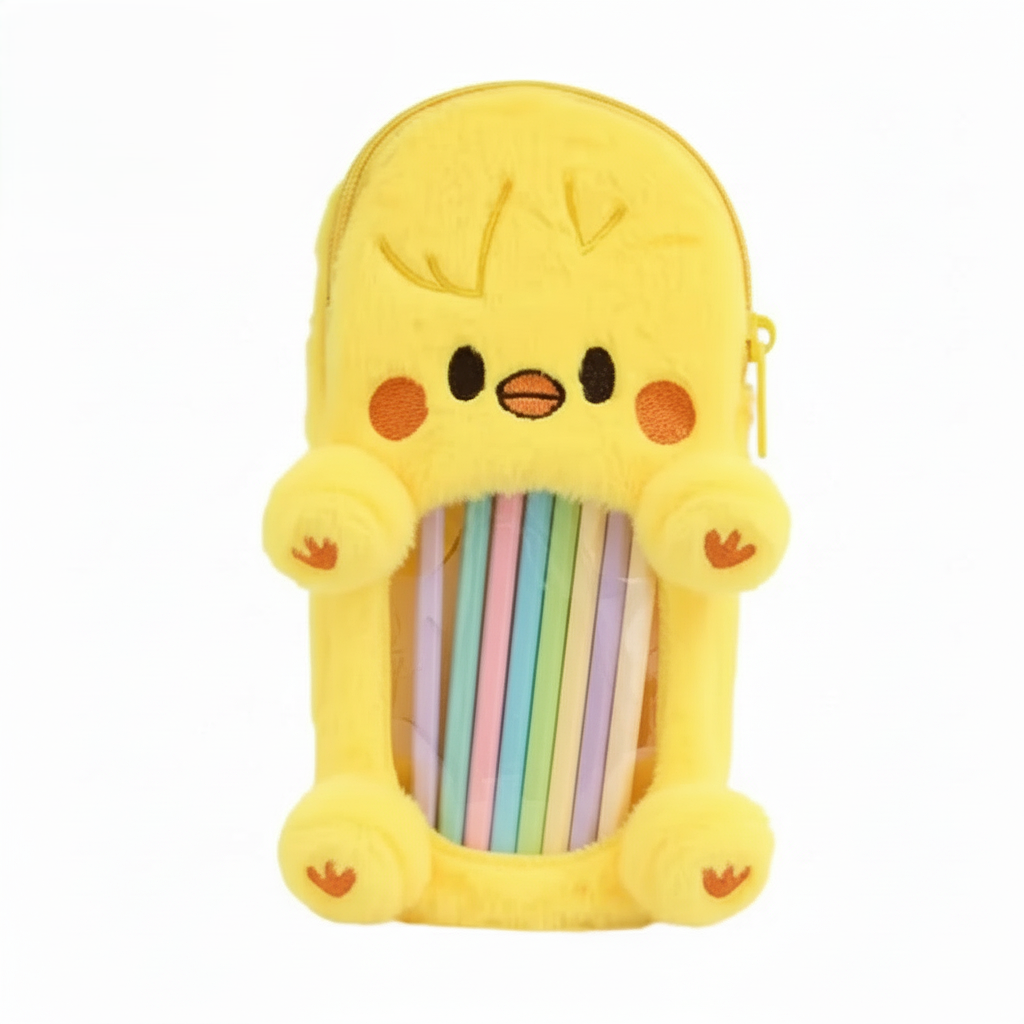 SKZOO Plush Transparent Pencil Case Set