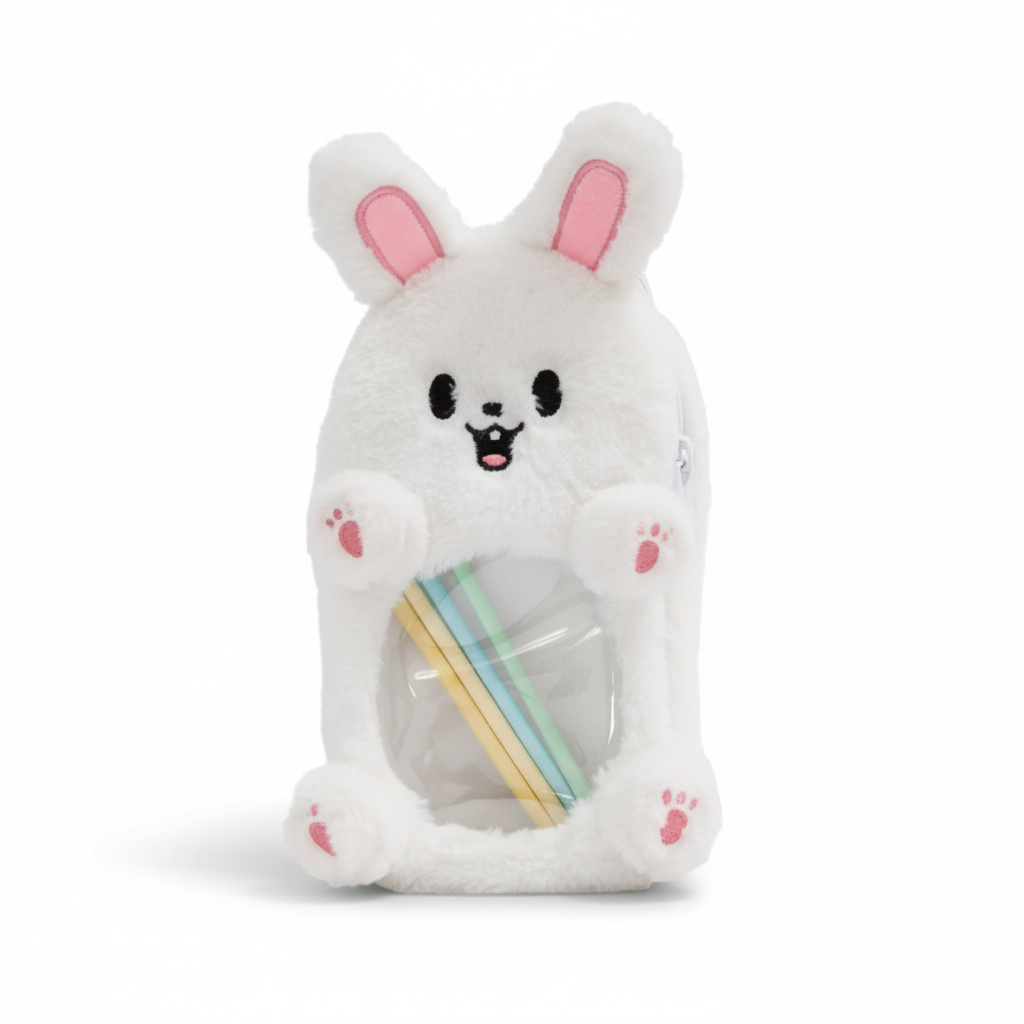 SKZOO Plush Transparent Pencil Case Set