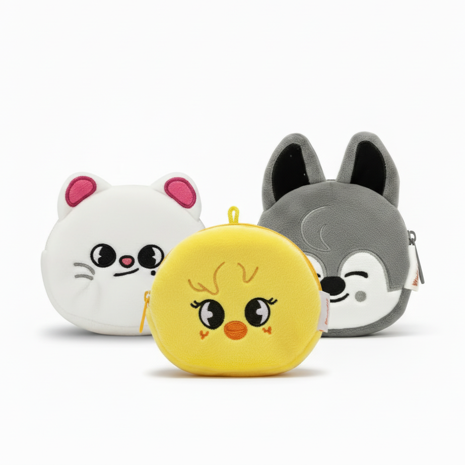 SKZOO Plush Zipper Pouch Set