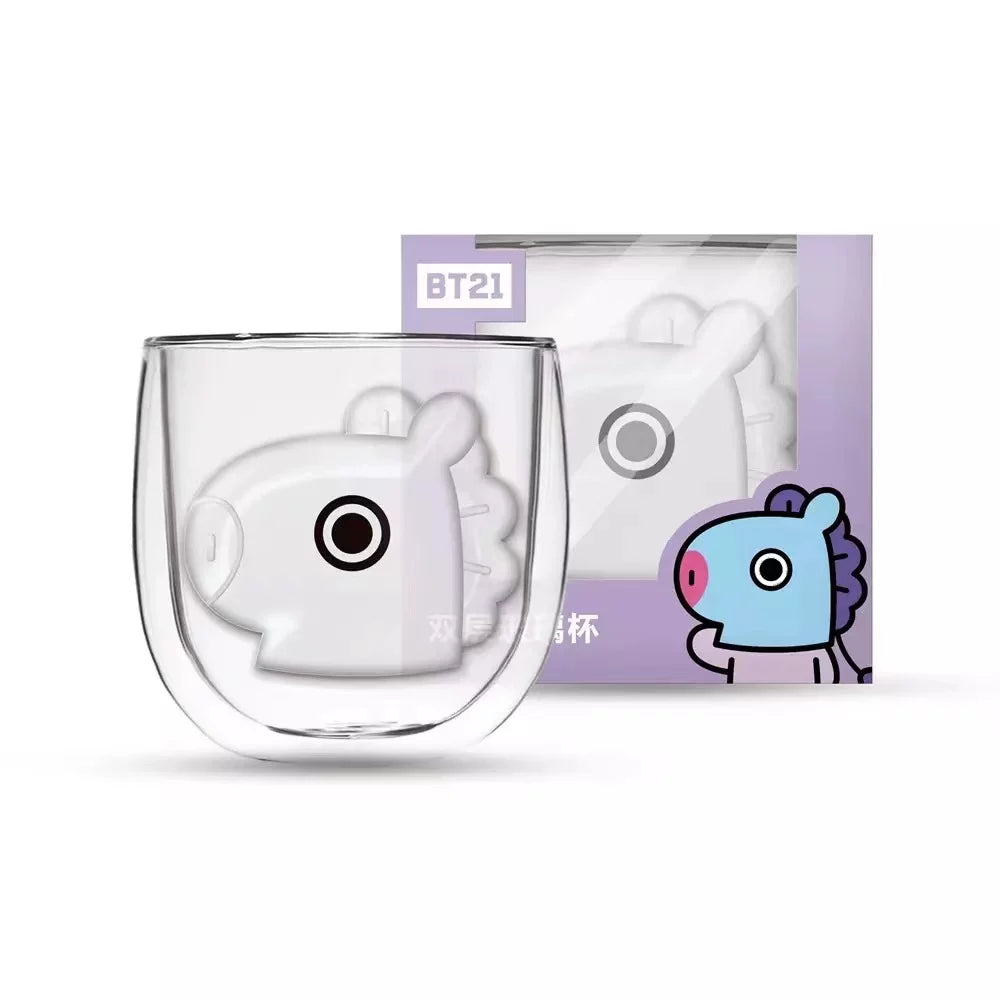 BT21 "Fill Me Up" 3D Double-Wall Glass