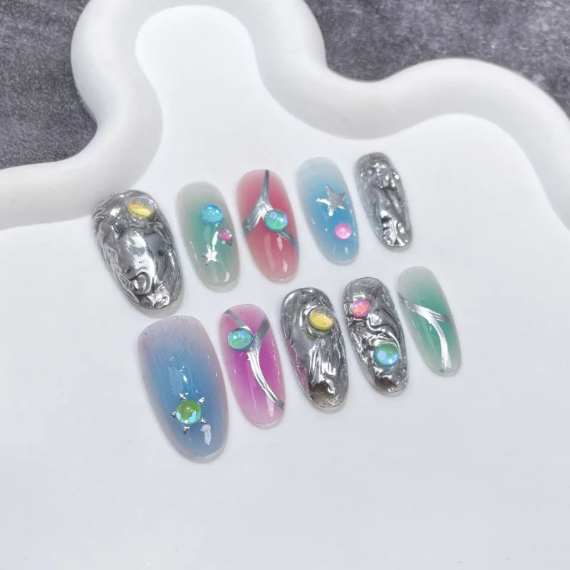 AESPA Supernova Alien Aura Press-On Nails