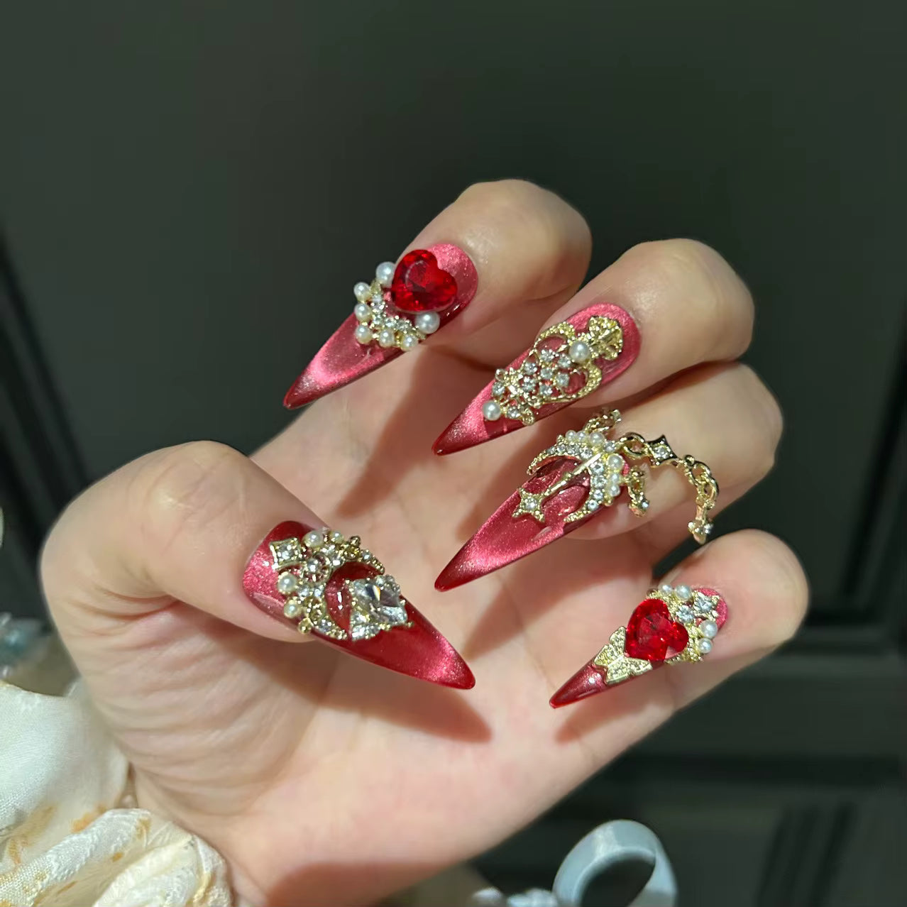 (G)I-DLE Nxde Savage Gold Press-On Nails