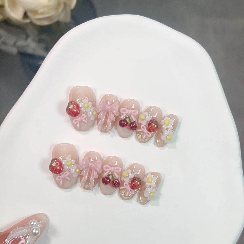 Wonyoung Forever Cherry Press-On Nails (Ver. 2)