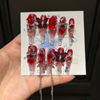 KATSEYE "Gabriela" Royal Crimson Press-On Nails