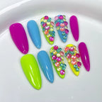 UNCHILD Colorful Pop Press-On Nails