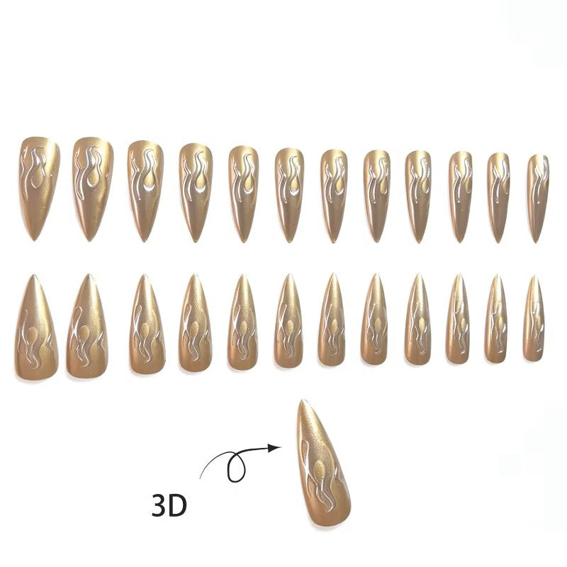 LE SSERAFIM HOT Flame Press-On Nails