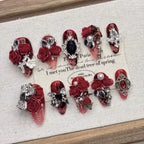 KATSEYE "Gabriela" Bloody Rose Press-On Nails