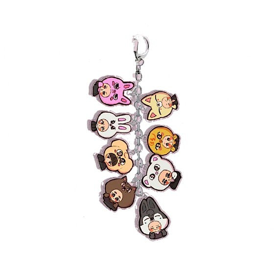 8-Member Mascot Keychain