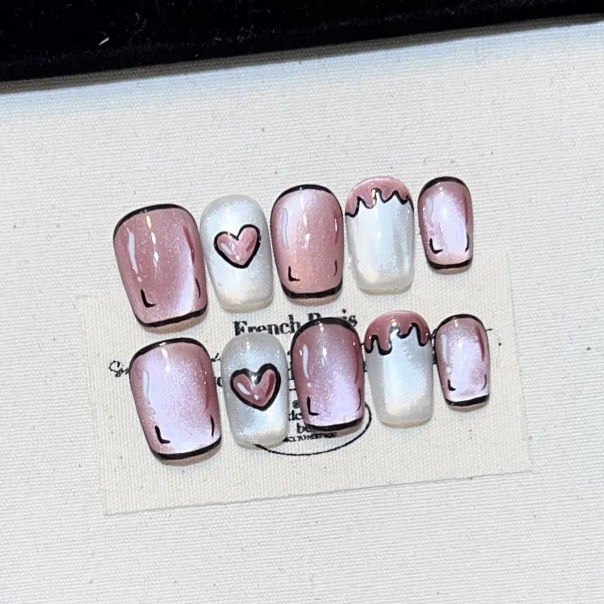 BLACKPINK x Selena Gomez Ice Cream Press-On Nails
