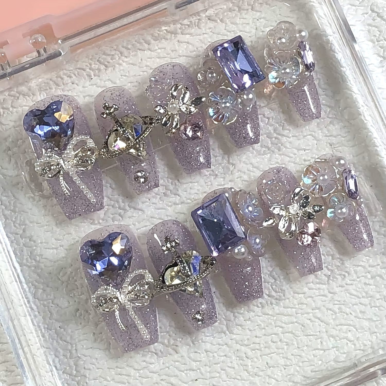 BTS Purple U Press-On Nails