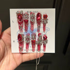 KATSEYE "Gabriela" Royal Crimson Press-On Nails
