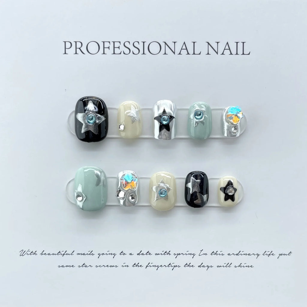 P1Harmony Killin' It Press-On Nails (Blue/Black Ver.)