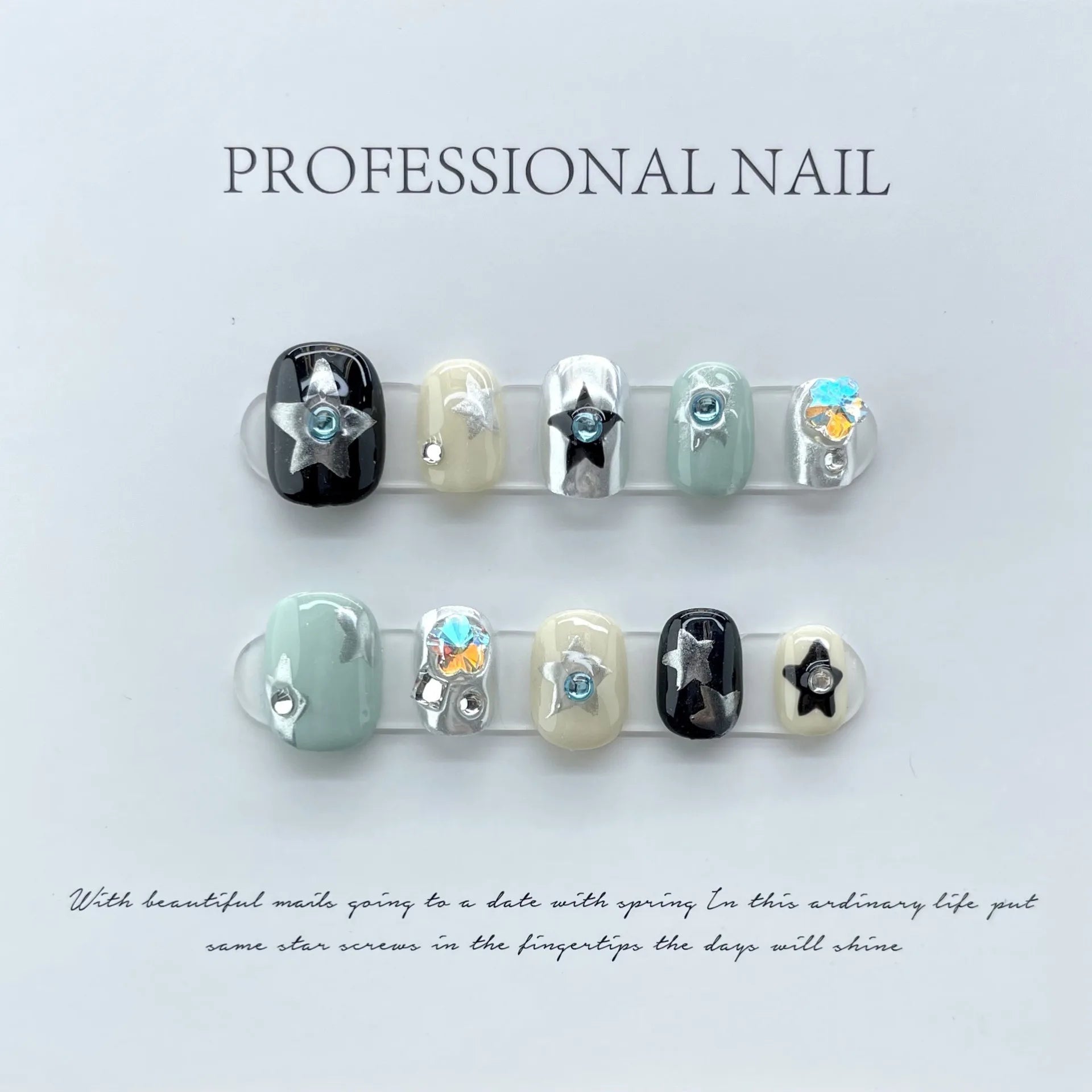 P1Harmony Killin' It Press-On Nails (Blue/Black Ver.)
