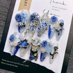 ZEROBASEONE Blue Rose Press-On Nails
