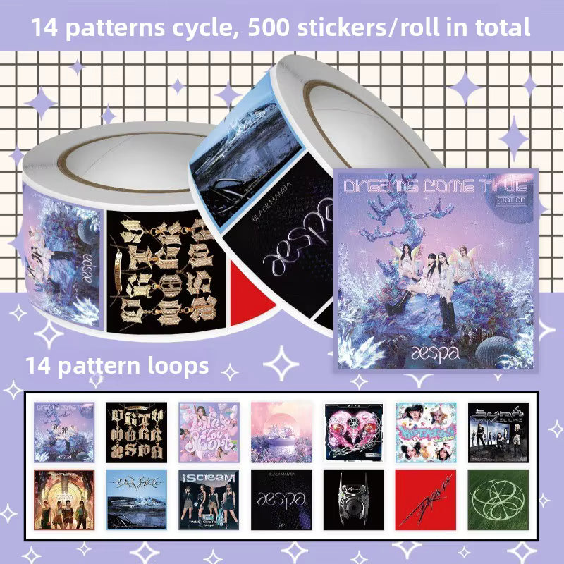 aespa Album Cover Art Sticker Roll