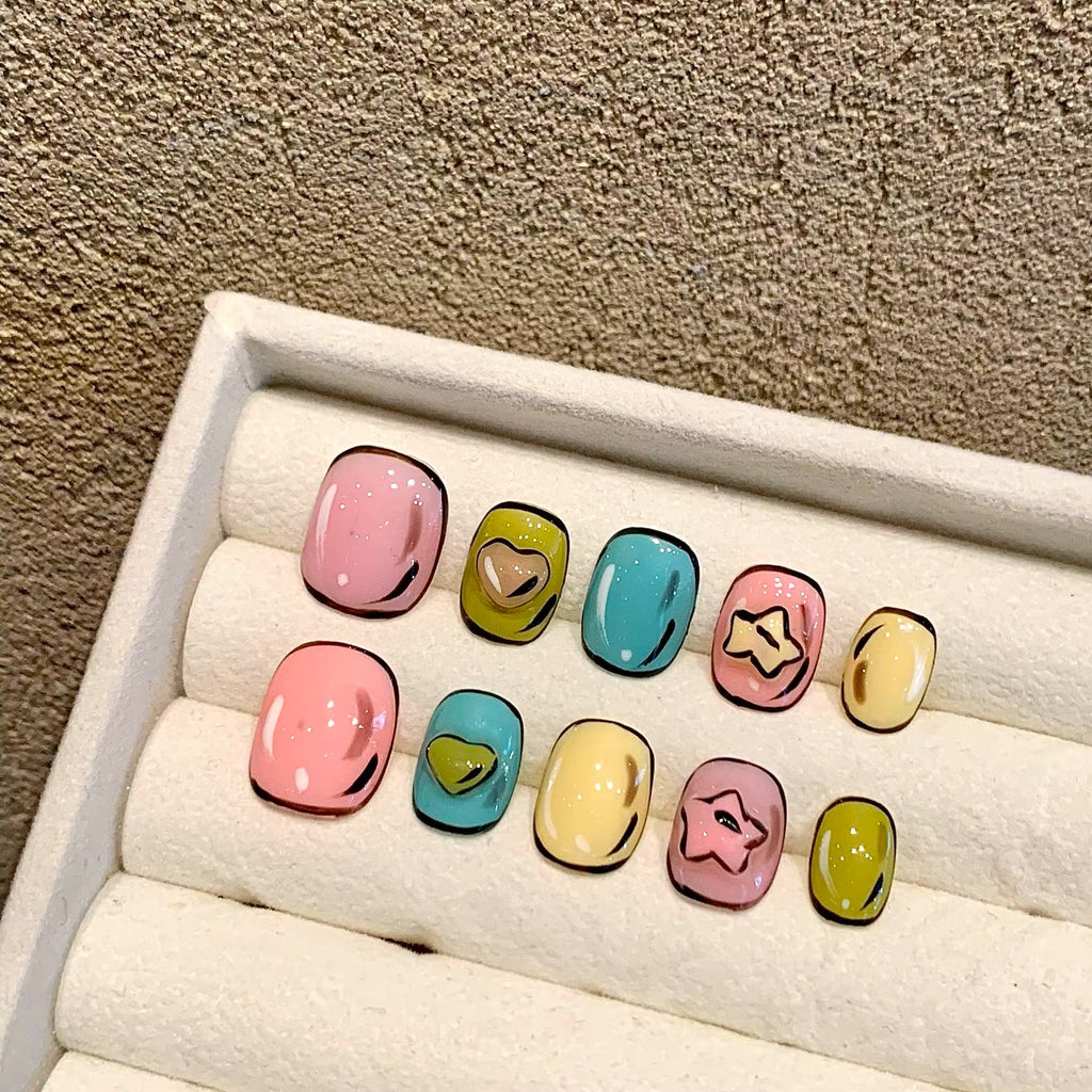 BTS Comic Pop Colorful Press-On Nails