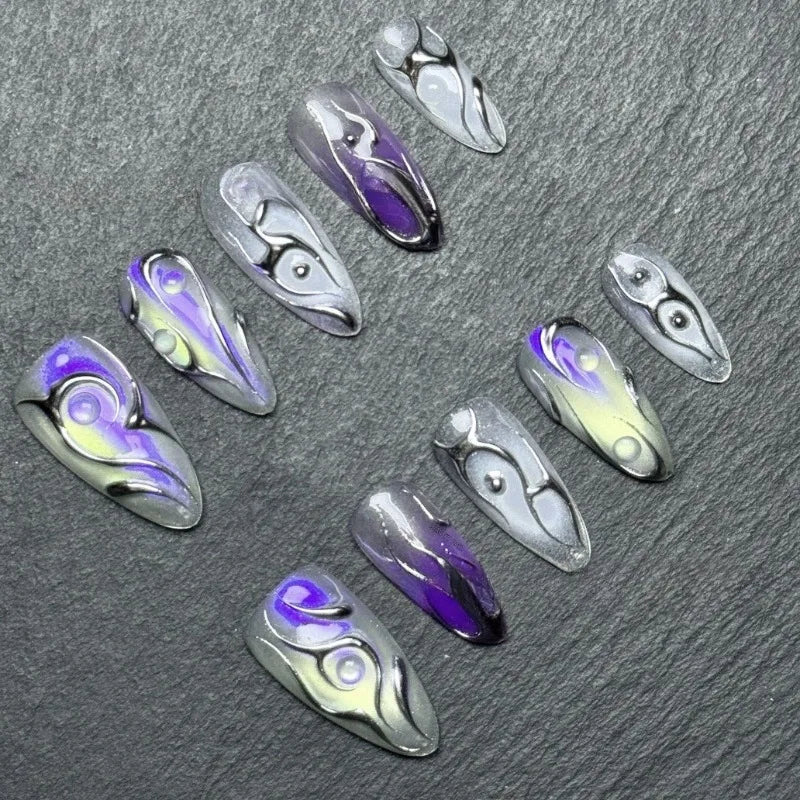 AESPA Purple Concept Multi-Design Press-On Nails